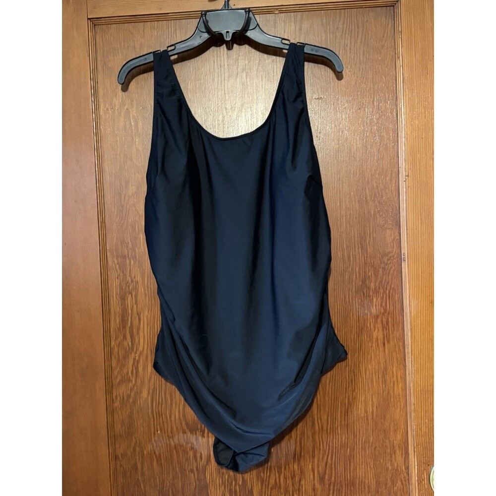 DACI 1 Piece Swimsuit Women Plus Size 22W Black Slimming NWT